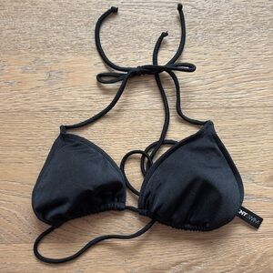DKNY swim black bikini top size 6